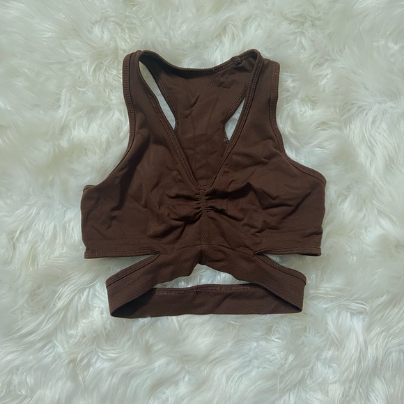 NWOT Alphalete Stratus Bra Rich Brown - Picture 2 of 2